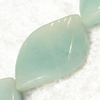 Gemstone beads, Chinese amazonite(solid color), twist, 18x25mm, Sold per 16-inch Strand