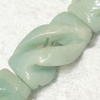 Gemstone beads, Chinese amazonite(solid color), twist rice, 11x18x25mm, Sold per 16-inch Strand