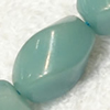 Gemstone beads, Chinese amazonite(solid color), twist, 10x12mm, Sold per 16-inch Strand