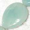Gemstone beads, Chinese amazonite(solid color), horizontal drilled flat teardrop, 22x30mm, Sold per 16-inch Strand