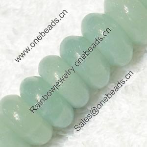 Gemstone beads, Chinese amazonite(solid color), roundel, 5x12mm, Sold per 16-inch Strand