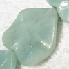 Gemstone beads, Chinese amazonite(solid color), wave heart, 30x30mm, Sold per 16-inch Strand
