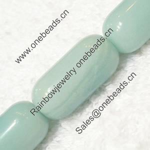 Gemstone beads, Chinese amazonite(solid color), tube, 10x20mm, Sold per 16-inch Strand