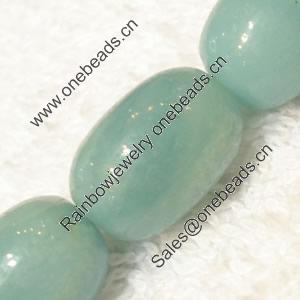 Gemstone beads, Chinese amazonite(solid color), drum, 10x14mm, Sold per 16-inch Strand