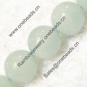 Gemstone beads, Chinese amazonite(solid color), round, 10mm, Sold per 16-inch Strand