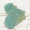 Gemstone beads, Chinese amazonite(solid color), butterfly, 25x35mm, Sold per 16-inch Strand