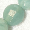 Gemstone beads, Chinese amazonite(solid color), faceted coin, 12mm, Sold per 16-inch Strand