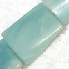 Gemstone beads, Chinese amazonite(solid color), twist rectangle, 18x25mm, Sold per 16-inch Strand