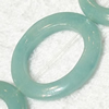 Gemstone beads, Chinese amazonite(solid color), oval donut, 30x35mm, Sold per 16-inch Strand