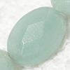 Gemstone beads, Chinese amazonite(solid color), faceted oval, 13x18mm, Sold per 16-inch Strand