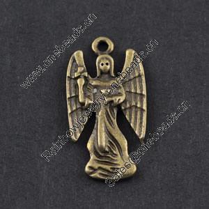 Pendant/Charm, Zinc Alloy Jewelry Findings, Lead-free, 19x10mm，Sold by Bag