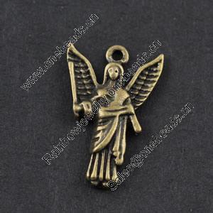 Pendant/Charm, Zinc Alloy Jewelry Findings, Lead-free, 20x10mm，Sold by Bag