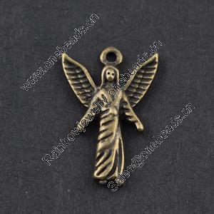 Pendant/Charm, Zinc Alloy Jewelry Findings, Lead-free, 18x12mm，Sold by Bag