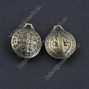 Pendant/Charm, Zinc Alloy Jewelry Findings, Lead-free, 17x8mm，Sold by Bag