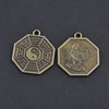 Pendant/Charm, Zinc Alloy Jewelry Findings, Lead-free, 25mm，Sold by Bag
