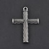 Pendant/Charm, Zinc Alloy Jewelry Findings, Lead-free, Cross 42x56x7mm，Sold by Bag