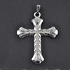 Pendant/Charm, Zinc Alloy Jewelry Findings, Lead-free, Cross 67x48x7mm，Sold by Bag