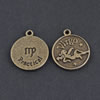 Pendant/Charm, Zinc Alloy Jewelry Findings, Lead-free,Flat Round 18mm，Sold by Bag