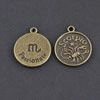 Pendant/Charm, Zinc Alloy Jewelry Findings, Lead-free,Flat Round 18mm，Sold by Bag