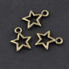 Pendant/Charm, Zinc Alloy Jewelry Findings, Lead-free, Star 10x12mm，Sold by Bag