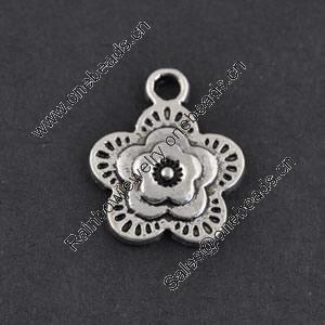 Pendant/Charm, Zinc Alloy Jewelry Findings, Lead-free, 18x15mm，Sold by Bag