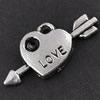 Pendant/Charm, Zinc Alloy Jewelry Findings, Lead-free, 9x20mm，Sold by Bag