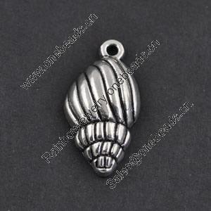 Pendant/Charm, Zinc Alloy Jewelry Findings, Lead-free, 24x13mm，Sold by Bag