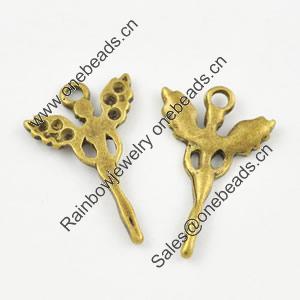 Pendant/Charm, Zinc Alloy Jewelry Findings, Lead-free, 21x14mm，Sold by Bag