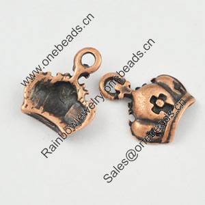 Pendant/Charm, Zinc Alloy Jewelry Findings, Lead-free, 13x10mm，Sold by Bag