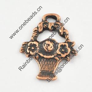 Pendant/Charm, Zinc Alloy Jewelry Findings, Lead-free, 16x10mm，Sold by Bag