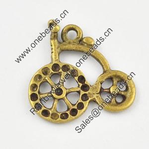 Pendant/Charm, Zinc Alloy Jewelry Findings, Lead-free, 17x18mm，Sold by Bag