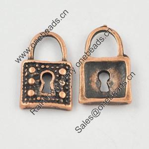 Pendant/Charm, Zinc Alloy Jewelry Findings, Lead-free, 13x8mm，Sold by Bag