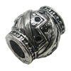 European Style Beads, Zinc Alloy Jewelry Findings, Lead-free, 12x11mm Hole:5mm, Sold by PC
