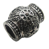 European Style Beads, Zinc Alloy Jewelry Findings, Lead-free, 13x13mm Hole:5mm, Sold by PC