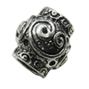 European Style Beads, Zinc Alloy Jewelry Findings, Lead-free, 13x12mm Hole:5mm, Sold by PC