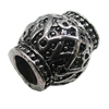 European Style Beads, Zinc Alloy Jewelry Findings, Lead-free, 13x13mm Hole:5mm, Sold by PC