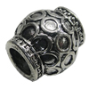 European Style Beads, Zinc Alloy Jewelry Findings, Lead-free, 13x13mm Hole:5mm, Sold by PC