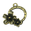 Pendant/Charm, Zinc Alloy Jewelry Findings, Lead-free, 18x20mm, Sold by Bag
