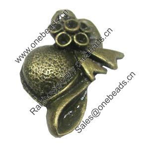 Pendant/Charm, Zinc Alloy Jewelry Findings, Lead-free, 14x22mm, Sold by Bag