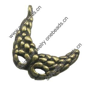 Pendant/Charm, Zinc Alloy Jewelry Findings, Lead-free, 21x25mm, Sold by Bag
