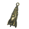 Pendant/Charm, Zinc Alloy Jewelry Findings, Lead-free, 7x24mm, Sold by Bag