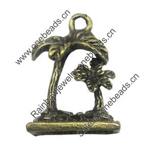 Pendant/Charm, Zinc Alloy Jewelry Findings, Lead-free, 14x22mm, Sold by Bag