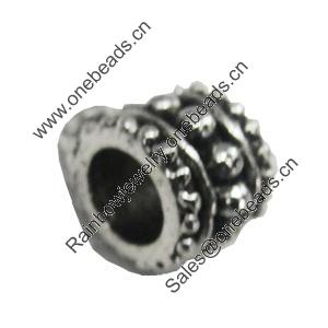 Zinc Alloy Cord End Caps, Fashion jewelry findings lead-free, 6x8mm, hole:5mm, Sold by Bag