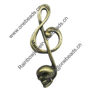 Pendant/Charm, Zinc Alloy Jewelry Findings, Lead-free, 15x40mm, Sold by Bag