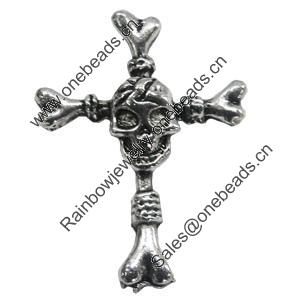 Pendant/Charm, Zinc Alloy Jewelry Findings, Lead-free, 22x30mm, Sold by Bag