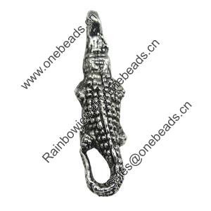 Pendant/Charm, Zinc Alloy Jewelry Findings, Lead-free, 27x7mm, Sold by Bag