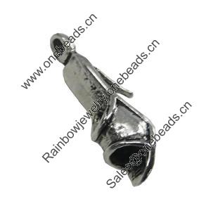 Pendant/Charm, Zinc Alloy Jewelry Findings, Lead-free, 24x8mm, Sold by Bag