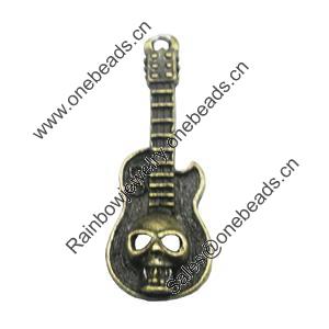 Pendant/Charm, Zinc Alloy Jewelry Findings, Lead-free, 31x11mm, Sold by Bag