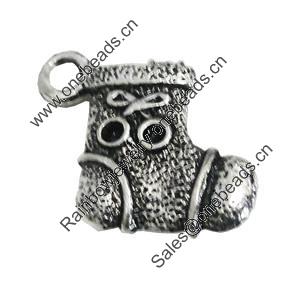 Pendant/Charm, Zinc Alloy Jewelry Findings, Lead-free, 15x12mm, Sold by Bag