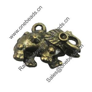 Pendant/Charm, Zinc Alloy Jewelry Findings, Lead-free, 17x14mm, Sold by Bag